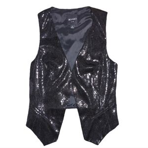 Insight New York Black Sequin Vest Size 8
